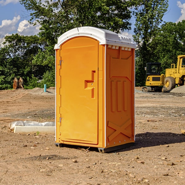 how often are the porta potties cleaned and serviced during a rental period in Ellenboro